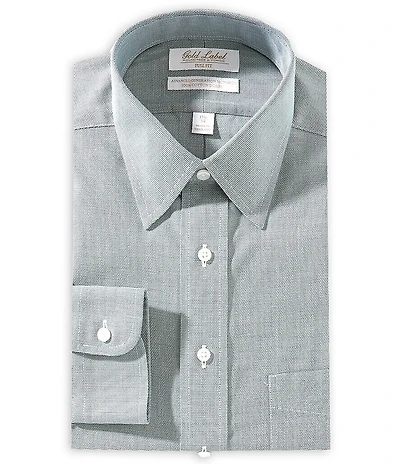 Roundtree & Yorke Big & Tall Garret Long Sleeve Spruce Dress Shirt
