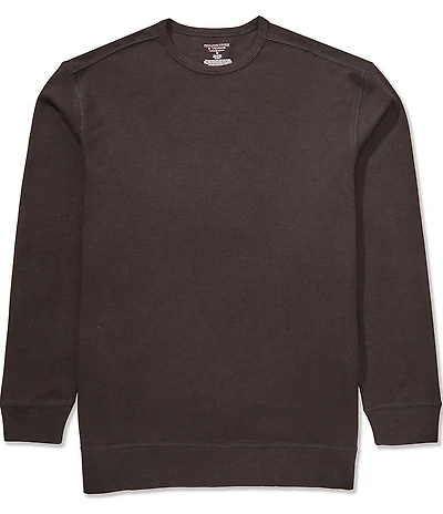 Roundtree & Yorke Big & Tall Long Sleeve Waffle Knit Sleep Shirt