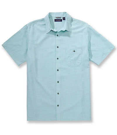 Roundtree & Yorke Big & Tall Short Sleeve Micro Check Sport Shirt