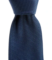 Roundtree & Yorke Big & Tall Solid 3 3/8#double; Woven Silk Tie