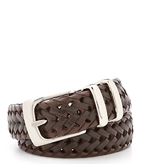 Roundtree & Yorke Braided Double Keeper Leather Belt
