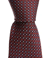 Roundtree & Yorke Circle Print 3 1/4#double; Silk Tie