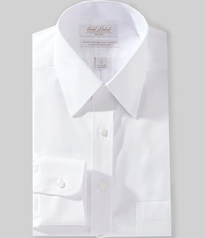 Roundtree & Yorke Classic Fit Non-Iron Point Collar Striped Dobby Dress Shirt