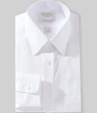 Roundtree & Yorke Classic Fit Non-Iron Point Collar Striped Dobby Dress Shirt