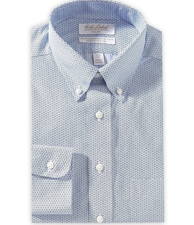 Roundtree & Yorke Denton Printed Long Sleeve Dress Shirt