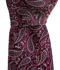 Roundtree & Yorke Ellington Mini Pines Pattern Traditional Silk Tie