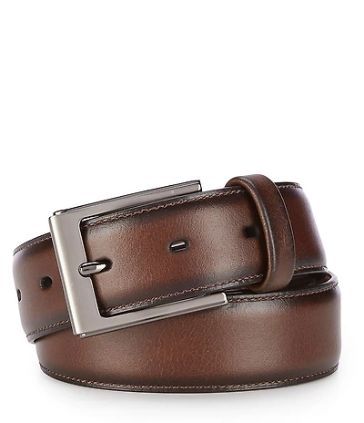 Roundtree & Yorke Full Grain Cowhide Brownie Leather Belt