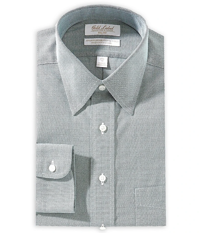 Roundtree & Yorke Garret Long Sleeve Spruce Dress Shirt
