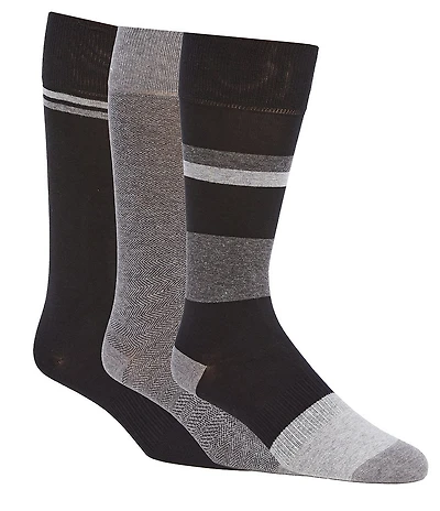 Roundtree & Yorke Herringbone Crew Dress Socks 3-Pack