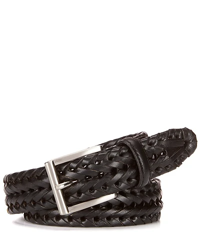 Roundtree & Yorke Leather Braided Dress Belt