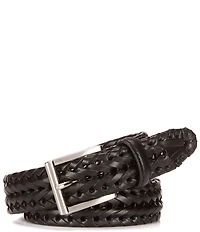 Roundtree & Yorke Leather Braided Dress Belt
