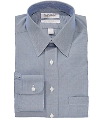 Roundtree & Yorke Full Fit Point Collar Pinpoint Dress Shirt