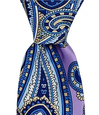Roundtree & Yorke Oscar Paisley Print Traditional Woven Silk Tie