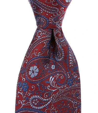 Roundtree & Yorke Over The Moon Pine 3 3/8#double; Woven Silk Tie