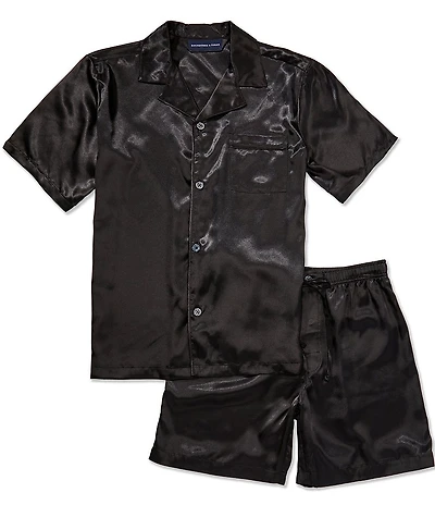 Roundtree & Yorke Short Sleeve Notch Collar Solid Lounge Set