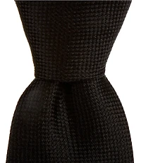 Roundtree & Yorke Textured Solid 3 1/4#double; Woven Silk Tie