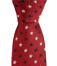 Roundtree & Yorke USA Cascading Stars Traditional Silk Blend Tie