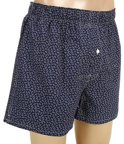 Roundtree & Yorke Paisley Woven 4#double; Inseam Boxers