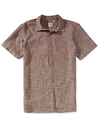 Rowm Big & Tall Space Dye Textured Short Sleeve Shirt
