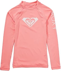 Roxy Big Girls Long Sleeve Heart Graphic Rashguard T-Shirt