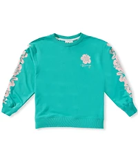 Roxy Big Girls Long Sleeve Hibiscus Oversized Sweatshirt