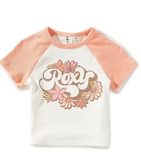 Roxy Big Girls Raglan Sleeve Stay Groovy Baby T-Shirt