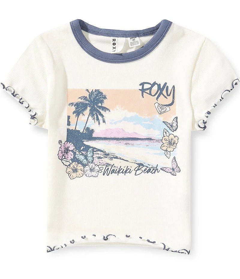 Roxy Big Girls Short Sleeve Waikiki Beach Baby Tee