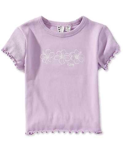 Roxy Big Girls Short-Sleeve Outline Floral Baby T-Shirt