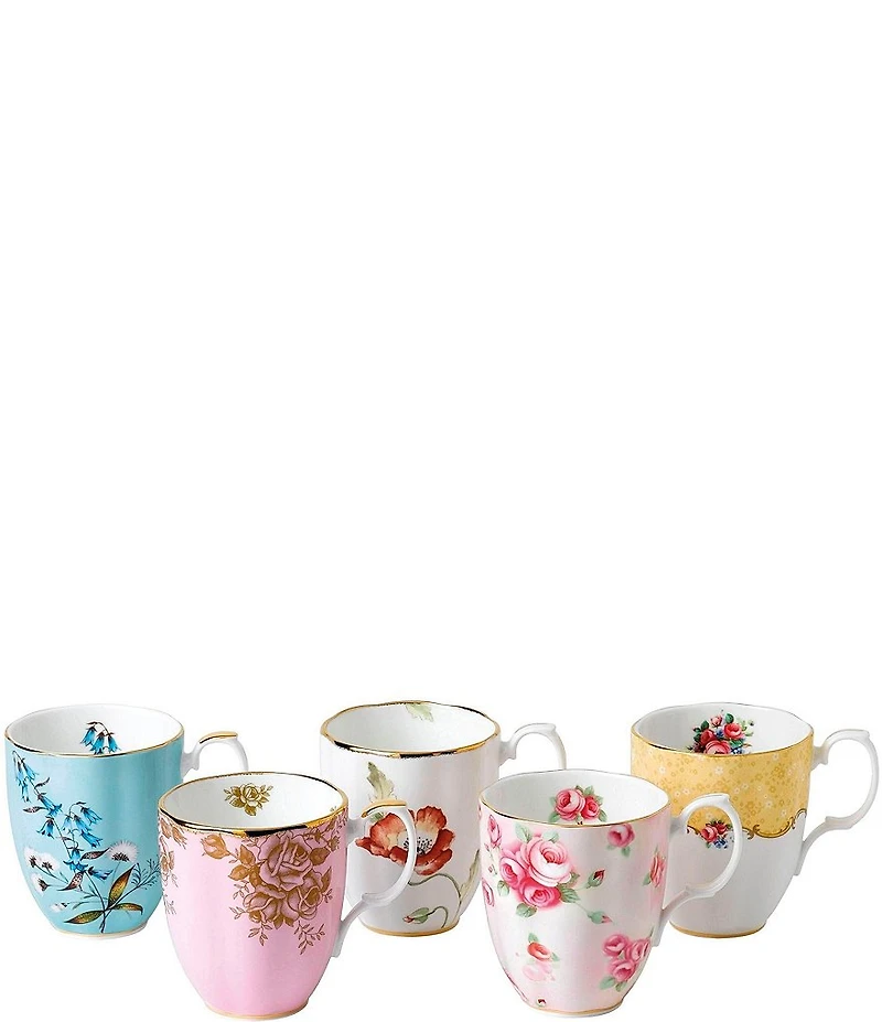 Royal Albert 100 Years 1950-1990 5-Piece Mug Set