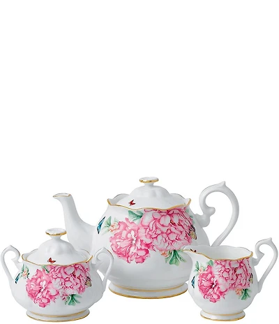 Royal Albert Miranda Kerr PInk Peonies Friendship 3-Piece Tea Set