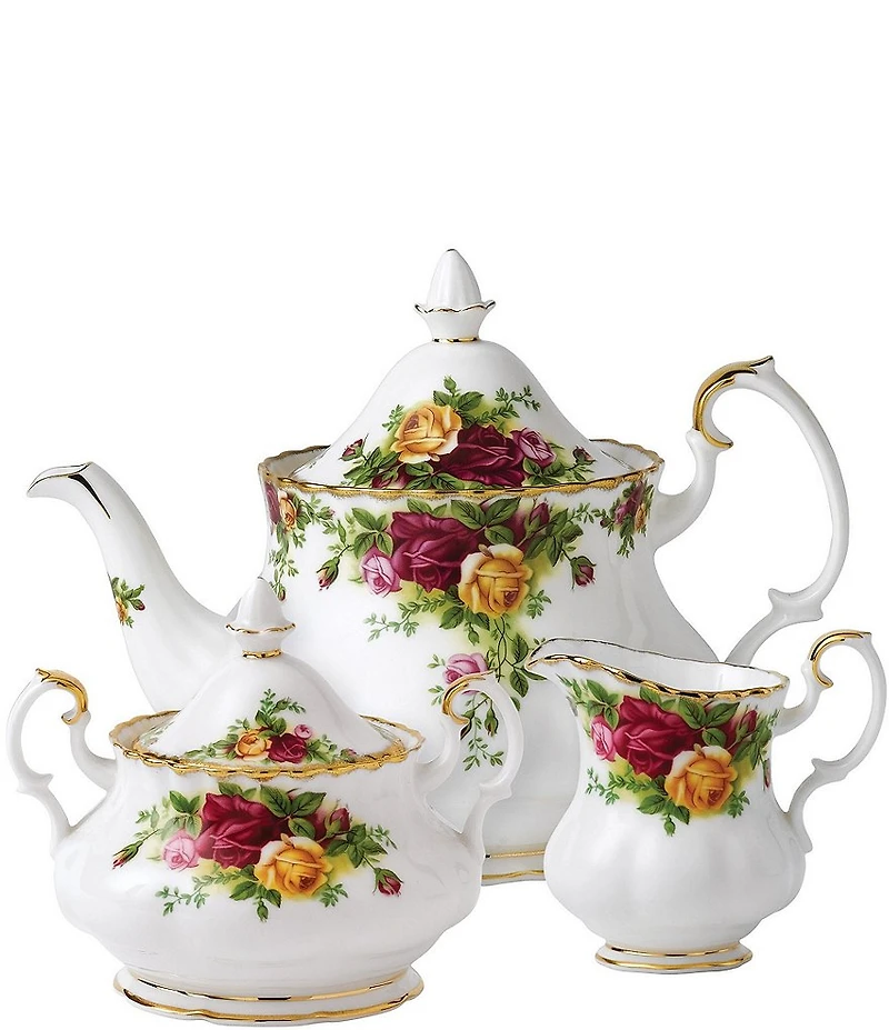 Royal Albert Old Country Roses 3-Piece Tea Set