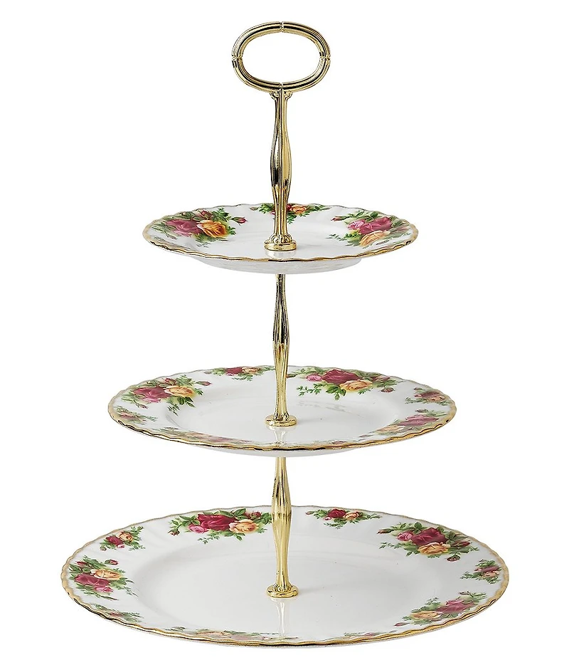 Royal Albert Old Country Roses 3-Tier Cake Stand