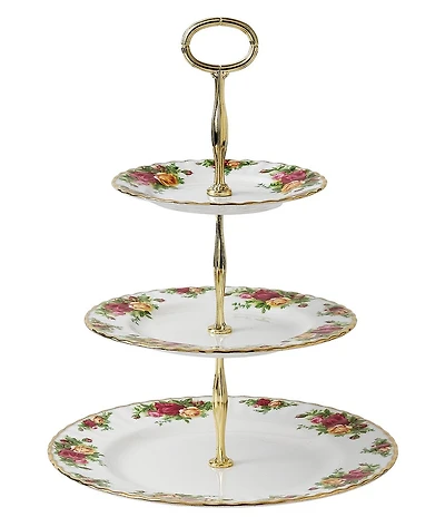 Royal Albert Old Country Roses 3-Tier Cake Stand