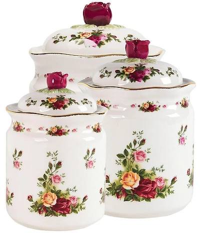 Royal Albert Old Country Roses Canister, Set of 3