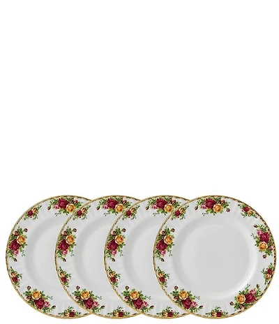 Royal Albert Old Country Roses Dinner Plates, Set of 4
