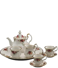 Royal Albert Old Country Roses Le Petite Miniature Tea Set, 9-Piece