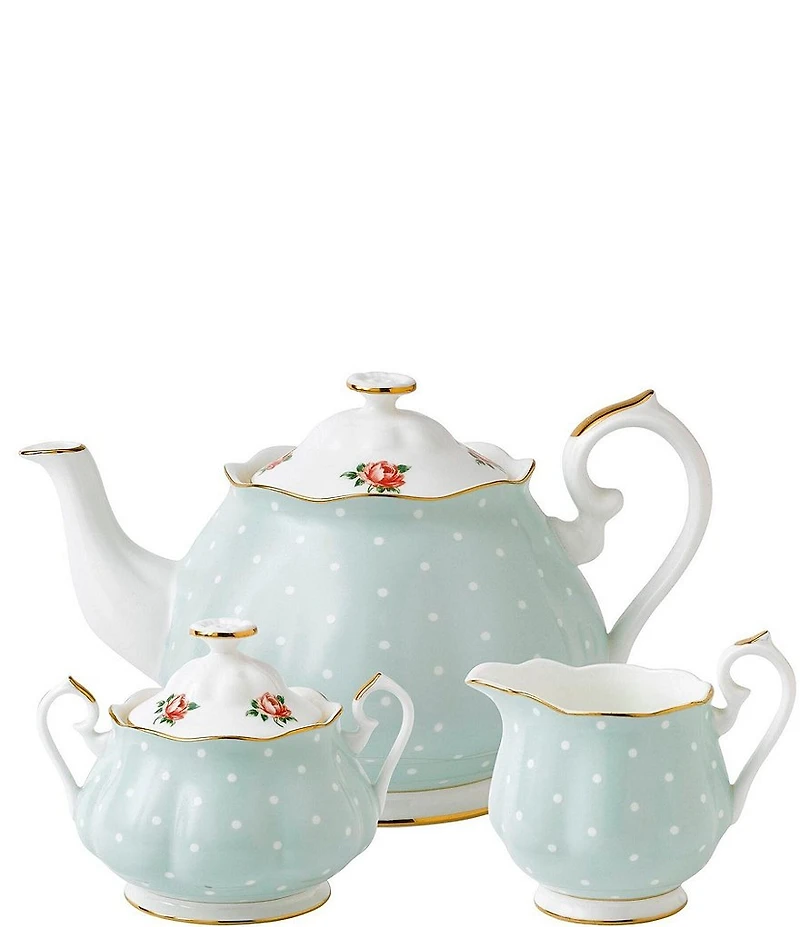 Royal Albert Polka Rose 3-Piece Tea Set