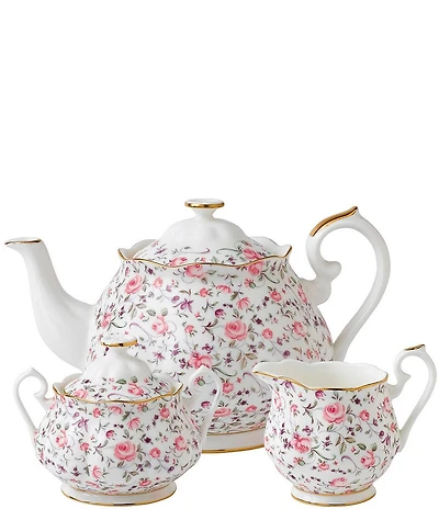 Royal Albert Rose Confetti 3-Piece Tea Set