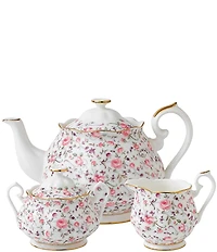 Royal Albert Rose Confetti 3-Piece Tea Set