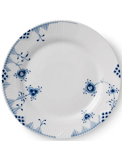 Royal Copenhagen Blue Elements Floral Pattern Geometric Motif Porcelain Bread & Butter Plate