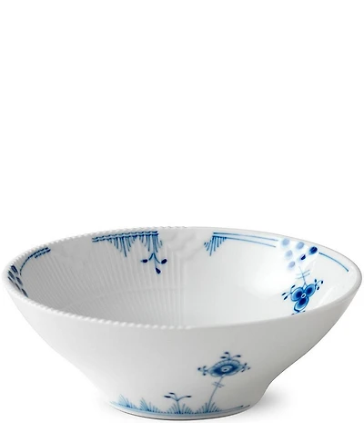 Royal Copenhagen Blue Elements Floral Pattern Geometric Motif Porcelain Cereal Bowl