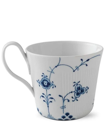 Royal Copenhagen Blue Elements Floral Pattern Geometric Motif Porcelain High Handle Mug