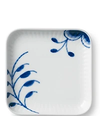 Royal Copenhagen Blue Fluted Floral Pattern Porcelain Mega Small Square Plate