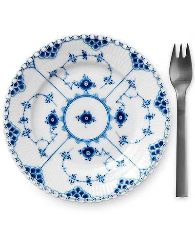 Royal Copenhagen Blue Fluted Full Lace Bread and Butter Plate