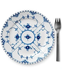 Royal Copenhagen Blue Fluted Full Lace Dessert Plate