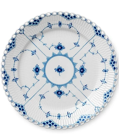 Royal Copenhagen Blue Fluted Full Lace Dinner Plate