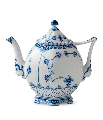 Royal Copenhagen Blue Fluted Full Lace Teapot