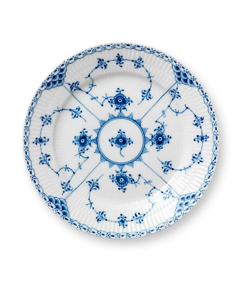 Royal Copenhagen Blue Fluted Half Lace Dessert Plate