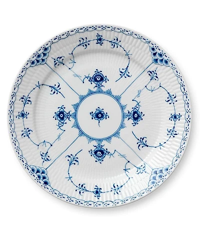 Royal Copenhagen Blue Fluted Half Lace Luncheon Plate
