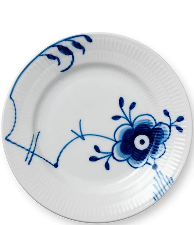 Royal Copenhagen Blue Fluted Floral Pattern Porcelain Mega Bread Butter Plate #6